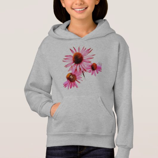 Bijen, op roze bloemen (Voorkant)
