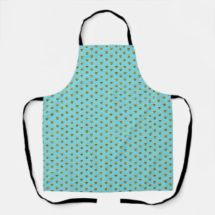 Bijen op Turquoise personaliseren Schort