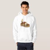 Bijen op twee koekjes Mannen hoodie (Voorkant volledig)