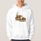 Bijen op twee koekjes Mannen hoodie (Voorkant)