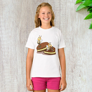 Bijen op twee koekjes meisjes T-shirt