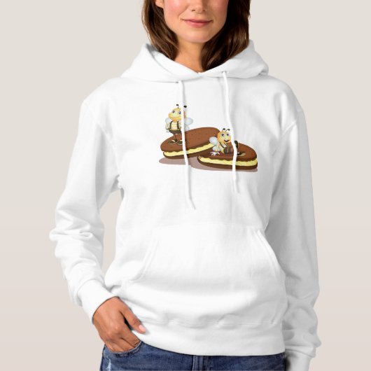 Bijen op twee koekjes Vrouwen Hoodie (Voorkant)