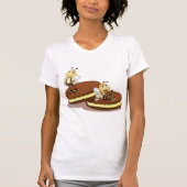 Bijen op twee koekjes Vrouwen T-shirt (Voorkant)