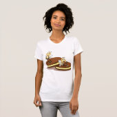 Bijen op twee koekjes Vrouwen T-shirt (Voorkant volledig)