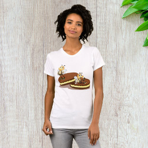 Bijen op twee koekjes Vrouwen T-shirt