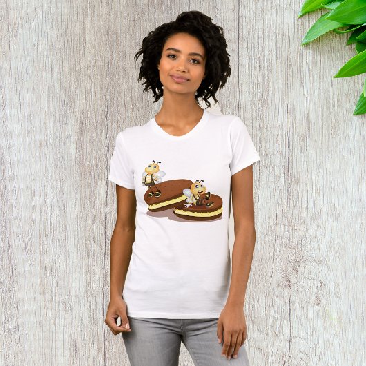 Bijen op twee koekjes Vrouwen T-shirt