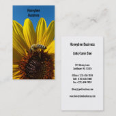 Bijen op visitekaartje zonnebloempitten (Voorkant / Achterkant)