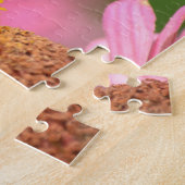 Bijen op Zinnia Flower Legpuzzel (Zijkant)