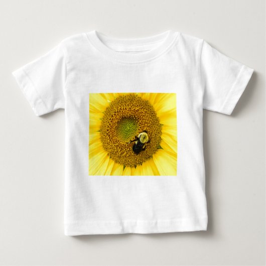 Bijen op zonnebloem (Voorkant)