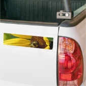 Bijen op zonnebloem bumpersticker (Op Truck)