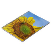 Bijen op zonnebloem notitieboek (Linkerzijde)