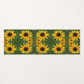 Bijen op zwarte, met de oog op Susan Flower Abstra Yogamat (Voorkant (horizontaal))