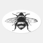 bijen ovale sticker (Voorkant)