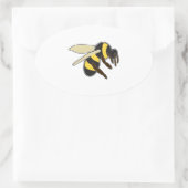 Bijen Ovale Sticker (Tas)