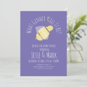 Bijen Paars Geel Genderonderzoek Uitnodiging (Staand voorkant)