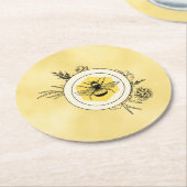 Bijen Papier Onderzetter (Gebogen)