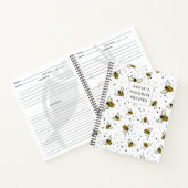 Bijen patroonblanco met eigen keukenboek om in te  notitieboek (Binnen)