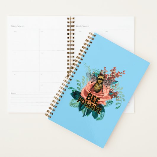 Bijen positieve bloemenvibes planner (Display)