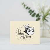 Bijen positieve Funny Cartoon Briefkaart (Staand voorkant)