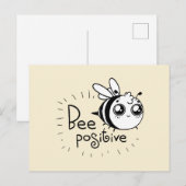 Bijen positieve Funny Cartoon Briefkaart (Voorkant / Achterkant)