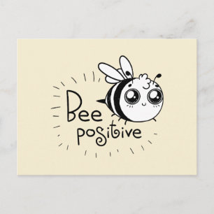 Bijen positieve Funny Cartoon Briefkaart