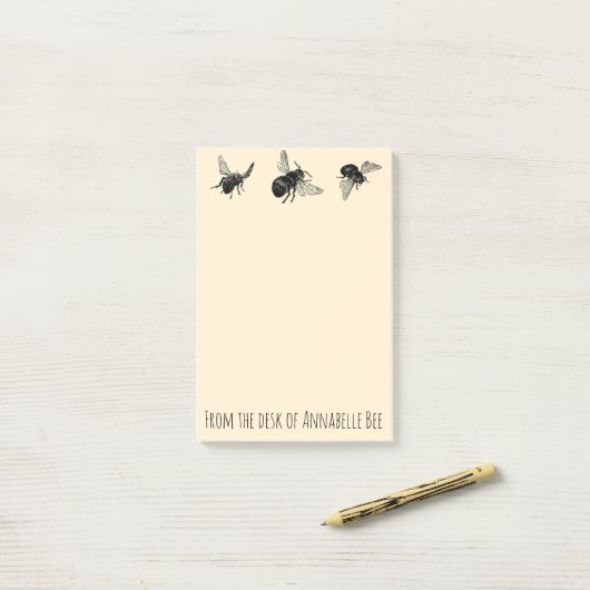 Bijen Post-it® Notes (Op bureau)