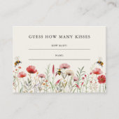 Bijen raden hoeveel kussen Vrijgezellenfeest spel  Informatiekaartje (Voorkant)