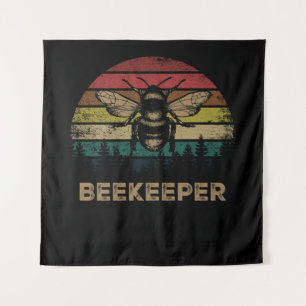 Bijen Retro Bijenteelt Wandkleed