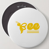 Bijen Ronde Button 6,0 Cm (Voorkant /achterkant)