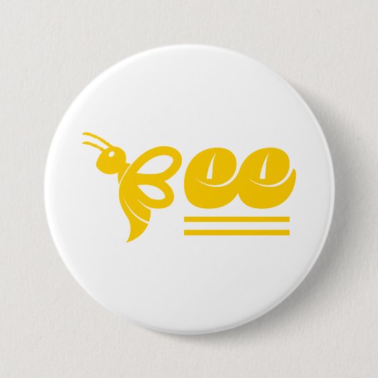Bijen Ronde Button 7,6 Cm (Voorkant)