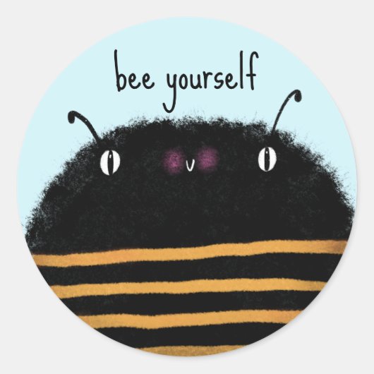 Bijen Ronde Sticker (Voorkant)