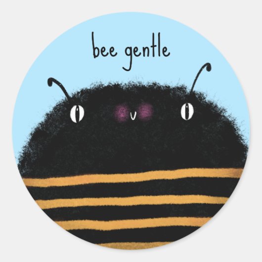 Bijen Ronde Sticker (Voorkant)
