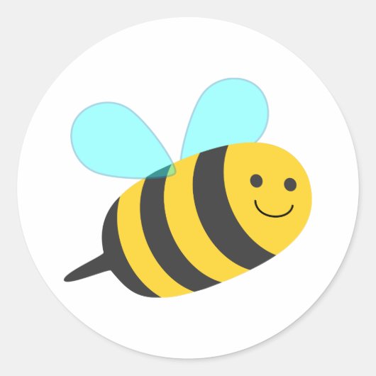 Bijen Ronde Sticker (Voorkant)