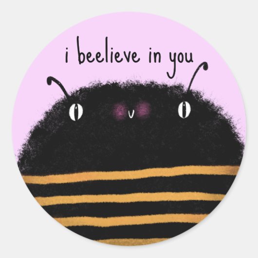 Bijen Ronde Sticker (Voorkant)