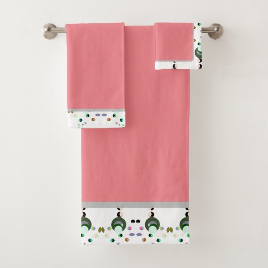 Bijen roze 2 badhanddoeken set bad handdoek (Insitu)