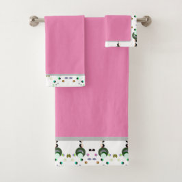 Bijen roze badhanddoeken set bad handdoek