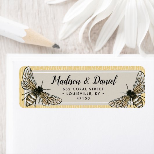 Bijen Rustic Elegant Vintage Etiket (Insitu)