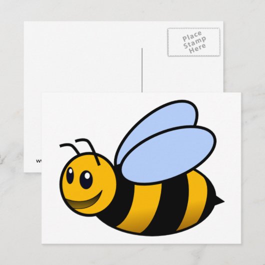 Bijen - schattig briefkaart (Voorkant / Achterkant)