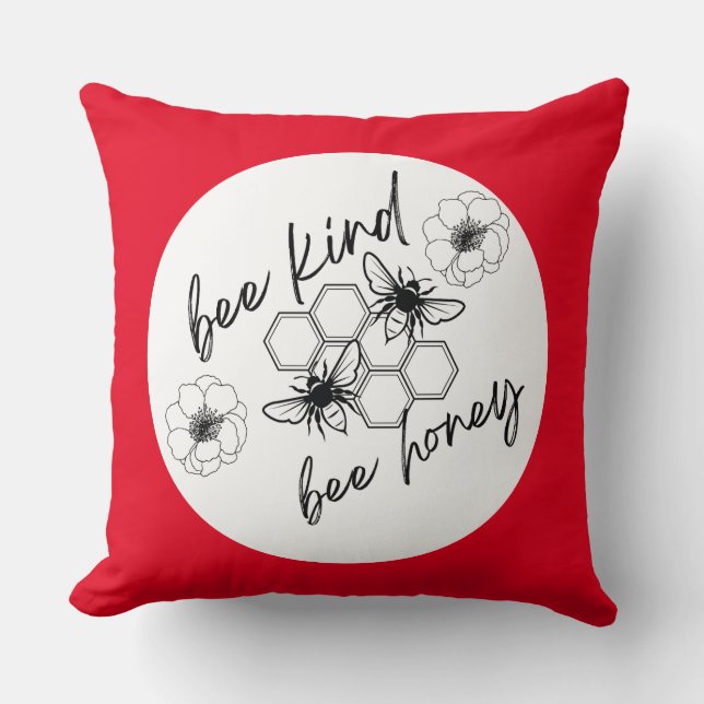 Bijen soort bijen honing gooien kussen (Voorkant)