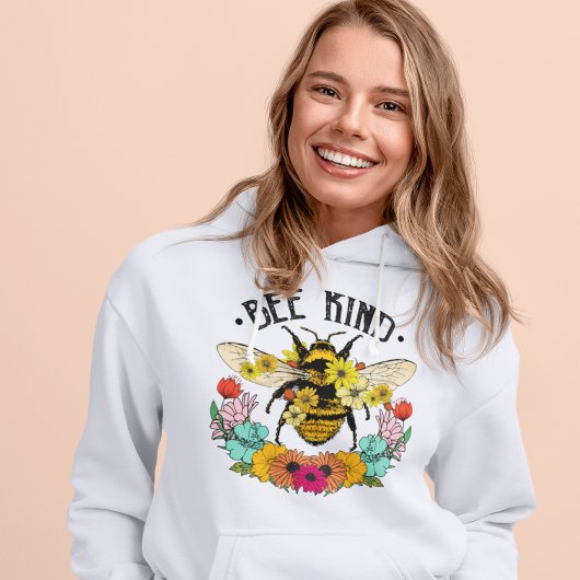 Bijen soort wilde bloemen Grafisch Casual Hoodie