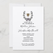 bijen SPRING GARDEN WEDDING plum geel Kaart (Voorkant)