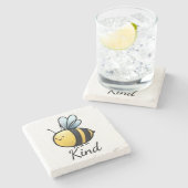 "Bijen" Stenen Onderzetter (Zijkant)