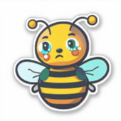 Bijen sticker voor waterfles (Voorkant)