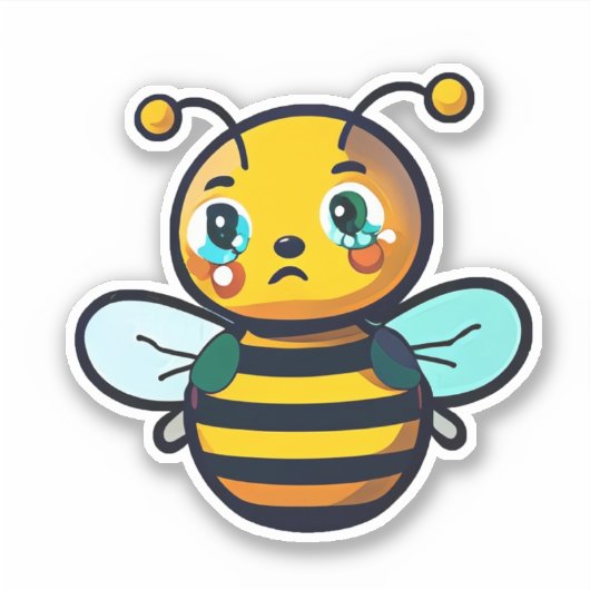 Bijen sticker voor waterfles (Voorkant)