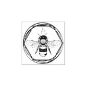 Bijen Tattoo Honeycomb Apiary Branding logo Rubberstempel (Afrduk)