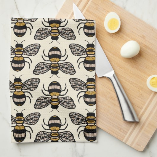 Bijen Theedoek (Quarter Fold)