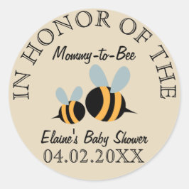 Bijen thema Baby shower Stickers - Mama-to-Bee