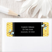 Bijen thema honingraat retouradres etiket (Insitu)