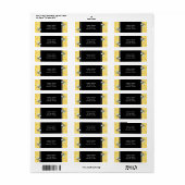 Bijen thema honingraat retouradres etiket (Full Sheet)