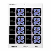 Bijen tussen paarse bloemen  etiket (Full Sheet)